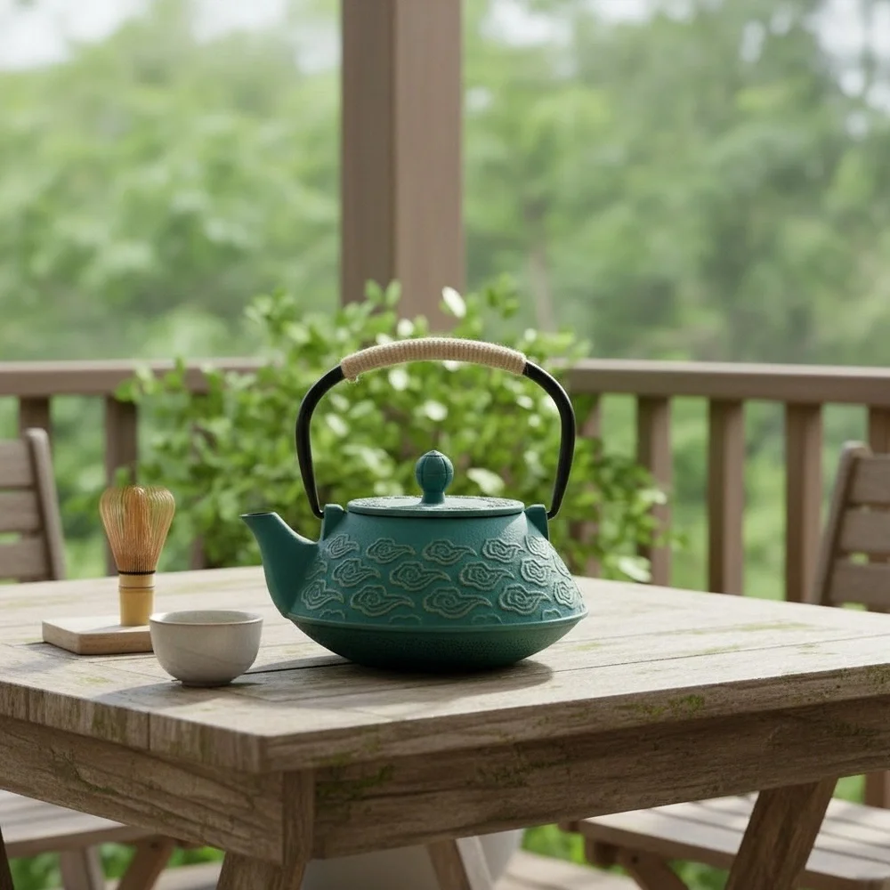 Cast Iron/Japanese Tea Pot With Infuser For Loose Leaf/Green - Picture 15 of 15
